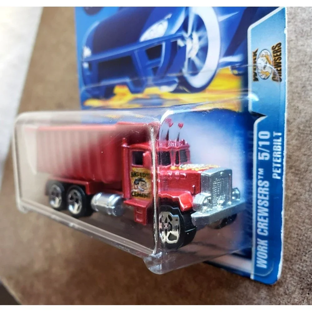 2003 Hot Wheels PETERBILT DUMP TRUCK Red #159 WORK CREWSERS 5/10 ZAMAC Big Ed's